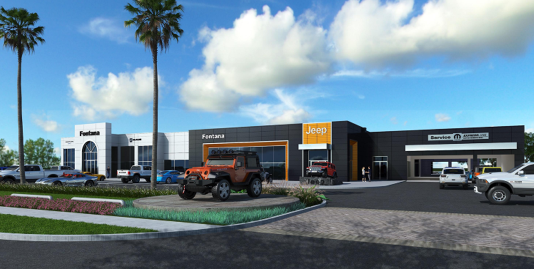 Chyrsler Dodge Jeep and Ram Dealership Renduring