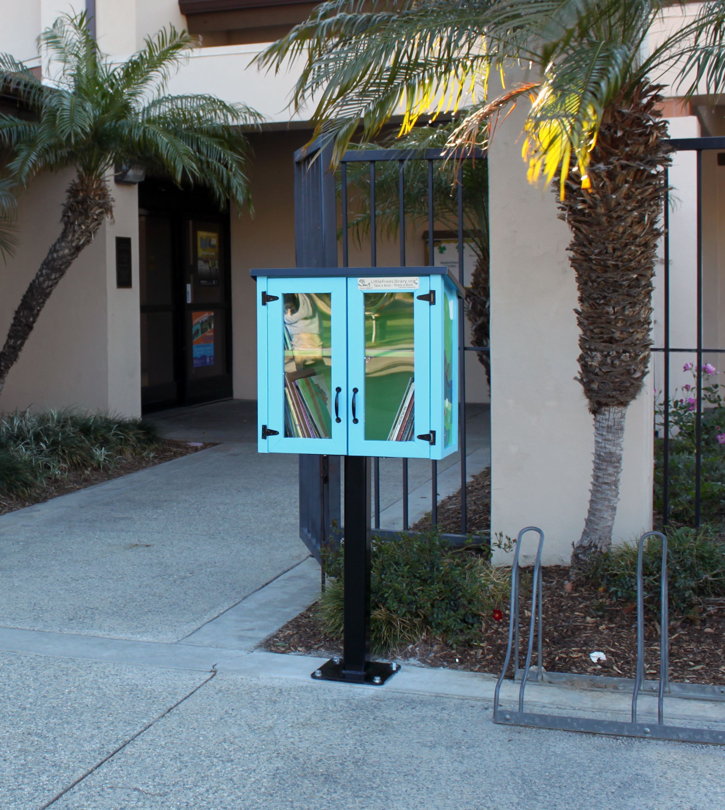 Photo of the Little Free Library at the Don Day Neighborhood Center.